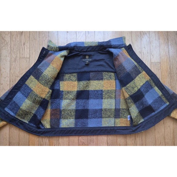 House of Harlow Womens M Plaid Crop Shacket Shirt Jacket Colorful Wool Blend - Picture 5 of 6